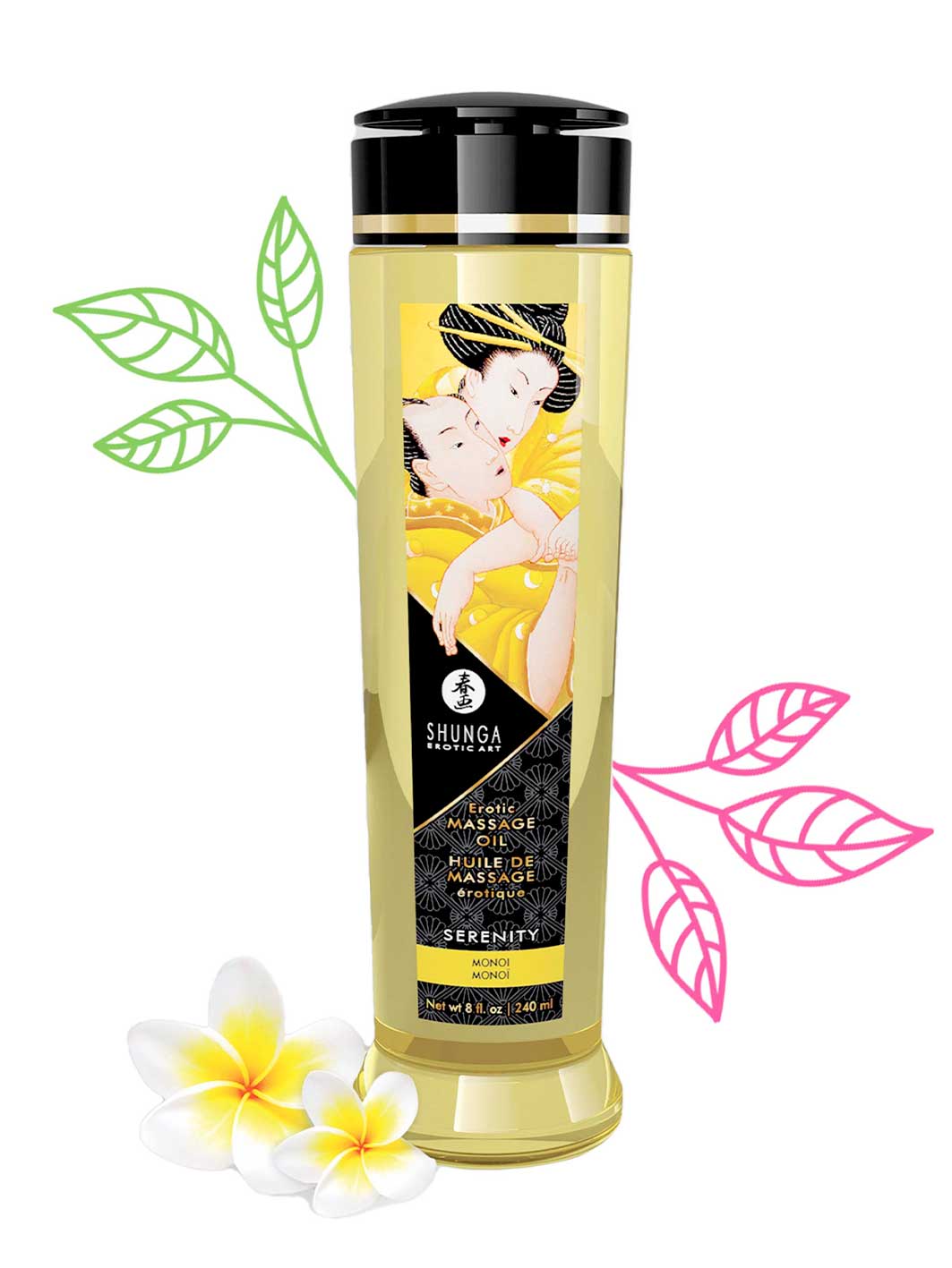 SHUNGA - HUILE DE MASSAGE SÉRÉNITÉ MONOÏ 240ML